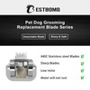BESTBOMG Ersatzmesser für Hundepflege,3 Stück, kompatibel mit Heiniger/Moser Max45/Andis/Oster A5
