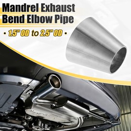 X AUTOHAUX Car Mandrel Exhaust Bend Elbow Pipe 304 Stainless Steel Concentric Reducer 1.5" OD to 2.5" OD 1pcs