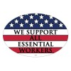 We Support All Essential Workers USA Flag Nurse Dr Fire