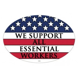 We Support All Essential Workers USA Flag Nurse Dr Fire Car Fridge Magnet 4"x6"