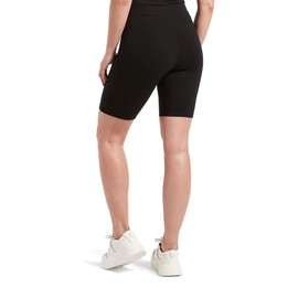 HUE Women's High Waist Blackout Cotton Bike Shorts, Assorted, Black, Medium