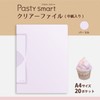 Plus 98-686 Pasty Smart Clear File, A4 Vertical, 20 Pockets,