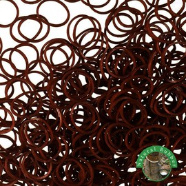 Rubber Bands 1000 Pcs Mini Size No Break & Damage Stretchy Elastic Premium Quality Made in Vietnam Hair Ties (Dark Brown - 4 Pack of 250 Pcs)