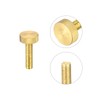 sourcing map Knurled Thumb Screws, M8x35mm Flat Brass Bolts Grip