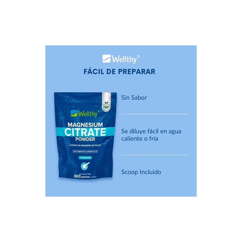 Wellthy Citrato Magnesio 600g