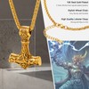 Prosteel Gold Thors Hammer Necklaces For Men Boy Mjolnir Pendant