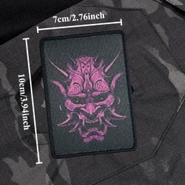 Demon Patch, Funny Anime Military Morale Tactical Hook and Loop Decorative Patches for Backpacks, Army Vests, Hats, Jackets