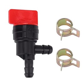 Bopurtotly 698181 494539 697944 1/4" 90 Degree Fuel Shut Off Valve with clamp Replacement for Briggs & Stratton Tecumseh Mower Generator