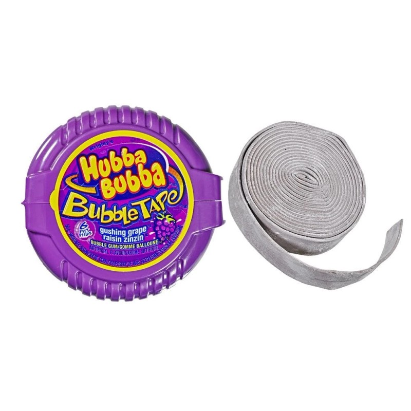 Hubba Bubba Bubble Tape, Gushing Grape, 6 Feet of Gum,