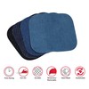 SINGER Fabric Iron-On Patches Blue Denim Set with Stencil, Set