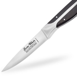 Gunter Wilhelm 3.5" Paring Knife – EXECUTIVE Chef II Series – Premium German Steel, Precision Cutting for Fruits and Vegetables – Full Triple Tang, Ergonomic Black ABS Handle