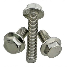 M6 M8 M10 Flanged Hex Head Bolts Flange Hexagon Screws A2-70 304 Stainless Steel (10Pcs, M6x20mm)