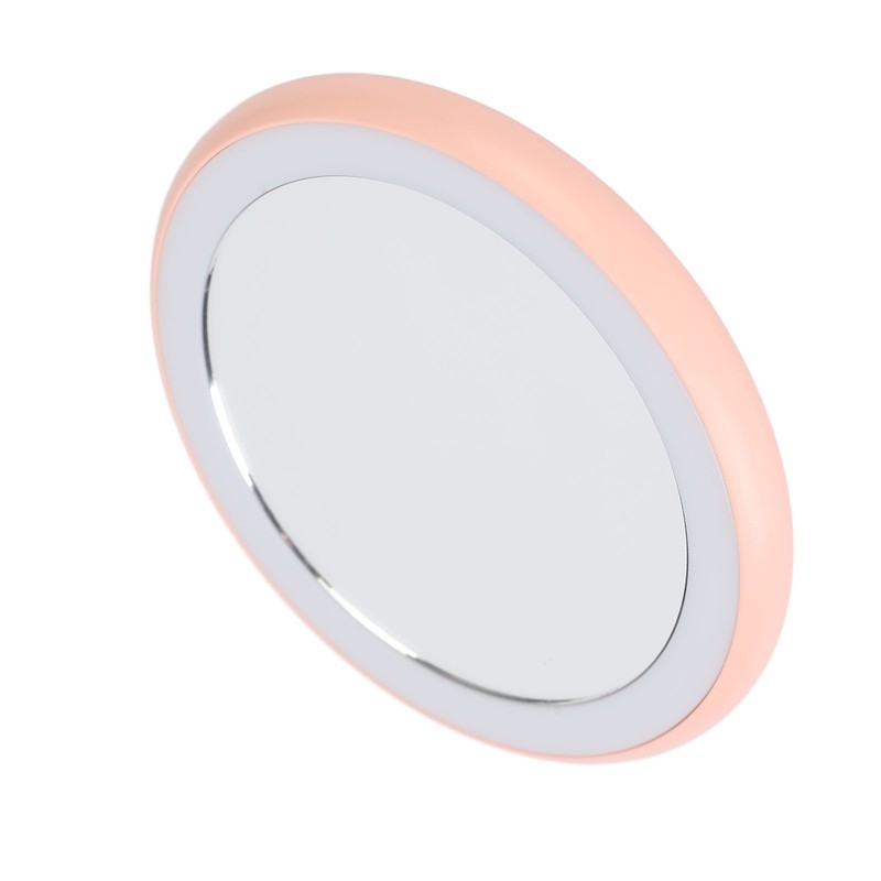 Compact Makeup Mirror with Light USB Rechargeable LED Round Portable