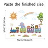 Mestiker Animal Train Wall Sticker Decor Wall Sticker Animals Cute