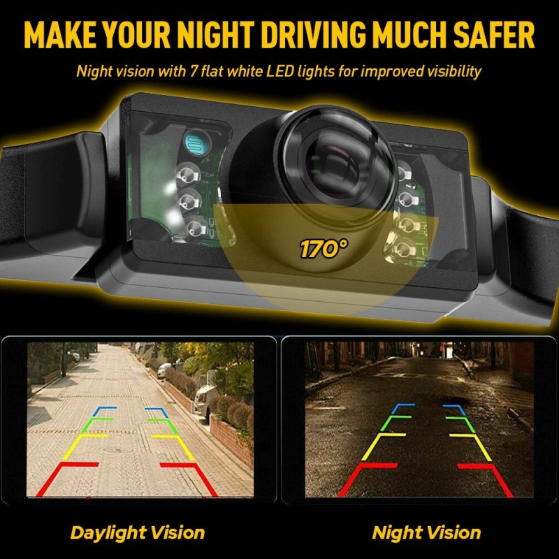 Parking Camera Wide 170° Waterproof Night Vision Car Rear View