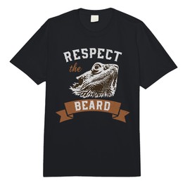 Bearded Dragon Respect for The Beard Lizard and Reptile Gift Comfort Colors Adult Heavyweight T-Shirt
