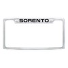 Kia Sorento License Plate Frame Chrome Plated Metal Bottom Notched