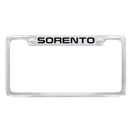 Kia Sorento License Plate Frame Chrome Plated Metal Bottom Notched 2-Hole