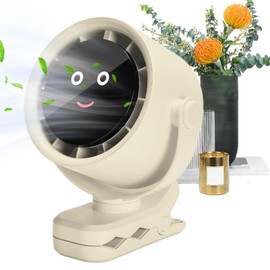 Portable Clip Fan,Desk Portable Fan with Clip | 720 Degree Rotating 5 Speed Hot Weather Appliance for Stroller Hiking Outdoor Enthusiasts Fishing Road Trip