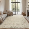 BILEEHOME Cream and Light Tan Rug for Bedroom Neutral Boho