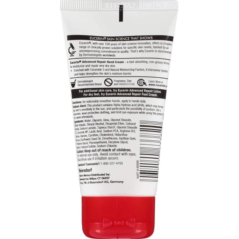 Eucerin Advanced Repair Crema De Manos Paquete De 3 78g