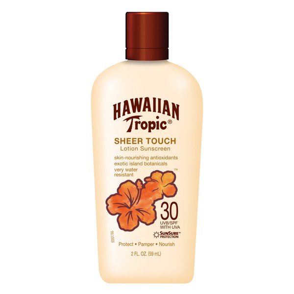 Hawaiian Tropic Sheer Touch SPF 30 Lotion, 2-Fluid Ounce (Pack of 4)