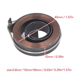 Drill Press Return Spring Return Screw Spring for Bench Drill 0.8 x 10 Double Hook 37 mm Outer Diameter (Pack of 2)