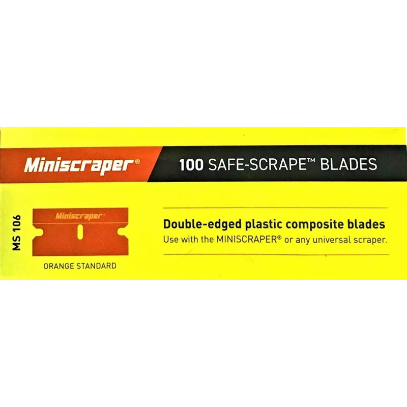 MINISCRAPER® Plastic Razor Blades 100 Pak, Double Edged 200 Edges®