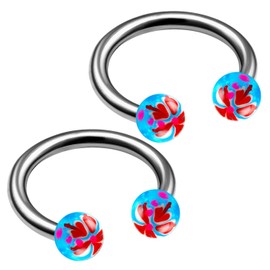 bodyjewellery 16g Titanium G23 Snake Nose Cartilage Bite Helix Ear Lip Barbell Septum Eyebrow Ring Tragus