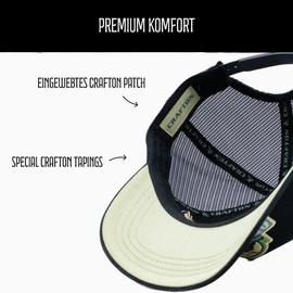 Crafton Mesh Trucker Cap - Baseball Cap - Unisex - Breathable - Individually Adjustable Designs - for Men and Women, Ott The Path - Black