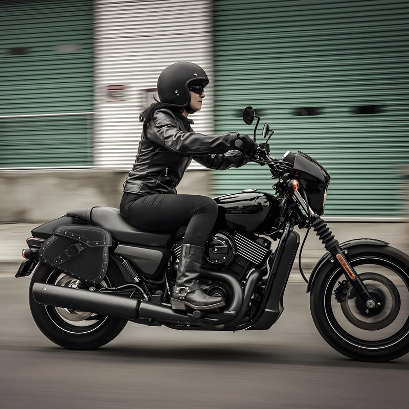 NICECNC Motorcycle Saddle Bags, PU leather Motorcycle Saddlebags, Reinforced Straps