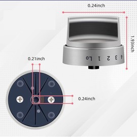 Yuxitonda WB03X24818 Stainless Steel Knobs Compatible with GE Stove Knob Replacements - Gas Range Burner Control Knob Replace 4363588, AP5989029, PS11729081, EAP11729081 (1Pack of,Not Universal) (1)