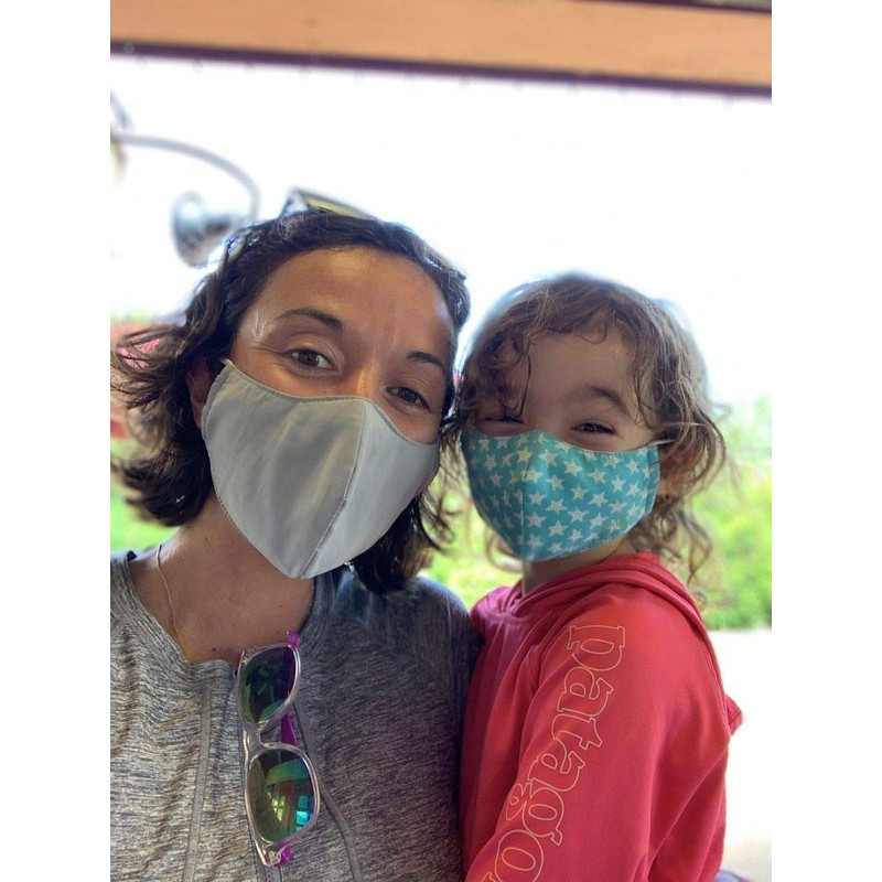 iPlay by Green Sprouts Reusable Face Mask, Aqua (Youth/Adult Small)