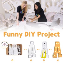 imprsv Marquee Light Up Letters, 3FT Marquee Letters for Birthday Baby Shower Wedding Decorations Light Up Letters for Engagement Party Decor, Large Marquee Letters for Party Decorations, Letter R