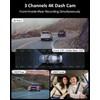 3 Channel 4K WiFi Dash Cam, 4K+1080P+1080P Front Inside and