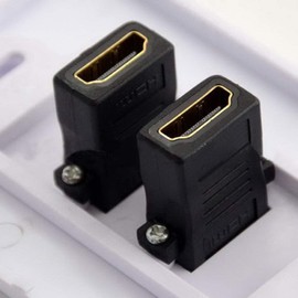 Rosebe HDMI AV Wall Plate Wall Outlet 70*115mm 2 Ports Gold Plated HD 1080P HDMI Female Wall Mount Audio Video Outlet