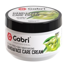 Gabri Hand & Face Care Cream 2in1 300ml | Instantly Boosts Moisture Levels, Creates a Protective Layer & Prevents Moisture Loss | Daily Moisturising for All Skin Types (Olive Oil)