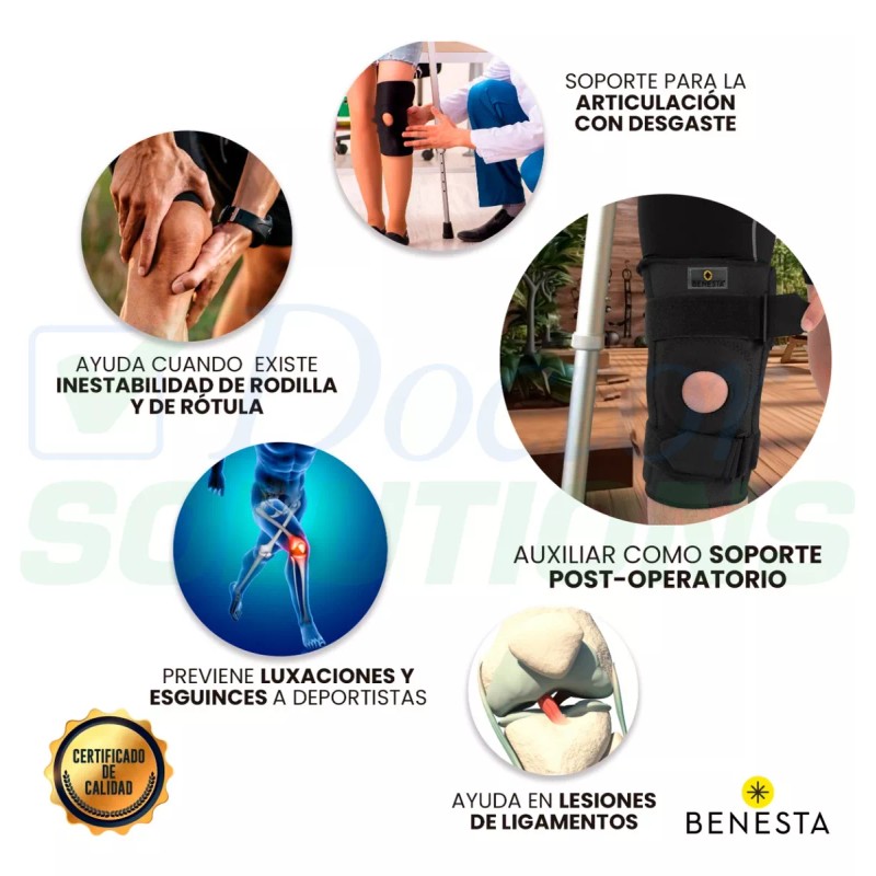 Benesta Rodillera Mecánica De Neopreno Benesta Color Negro