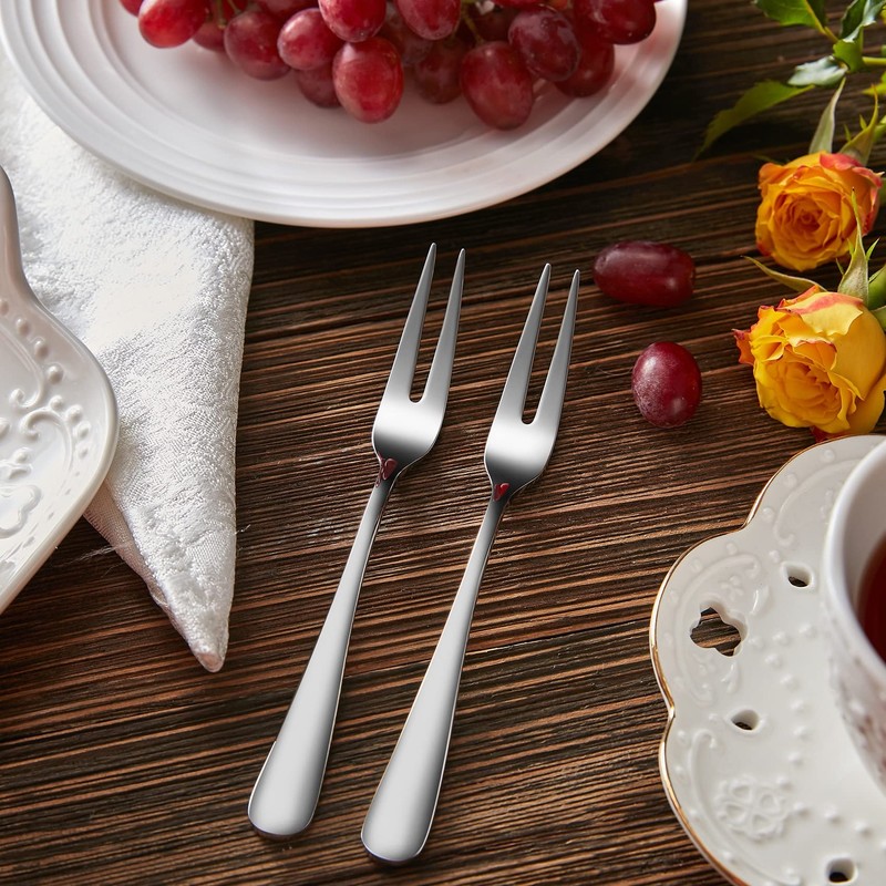 KEAWELL Premium 6-Piece 5.7" Louise Fruit Forks, 18/10 Stainless Steel,