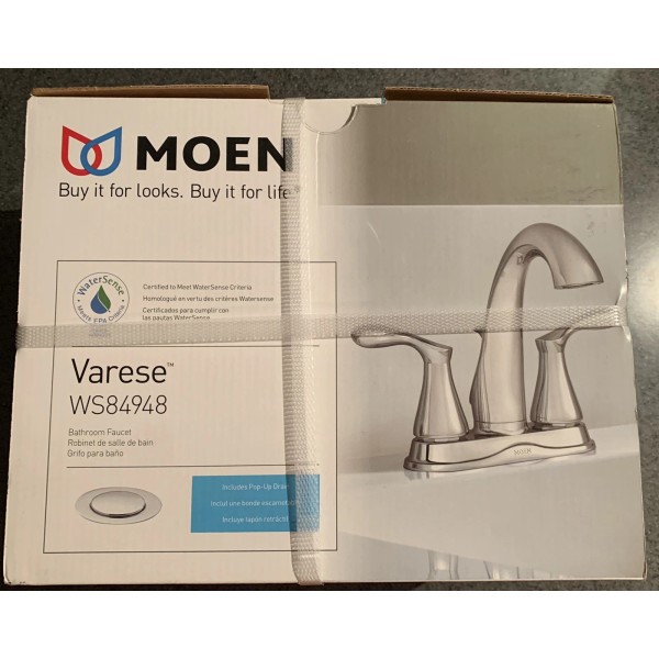 Moen Varese WS84948 High Arc Two Handle Centerset Bathroom Faucet