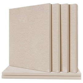 TroyStudio Thickened Acoustic Panels, 16 x 12 x 0.5 Inches Pack of 6 Felt Wall Decor Tiles Sound Absorbing Board, Noise Reverb Echo Dampening Soundproof Padding for Door Music Recording Home Studio