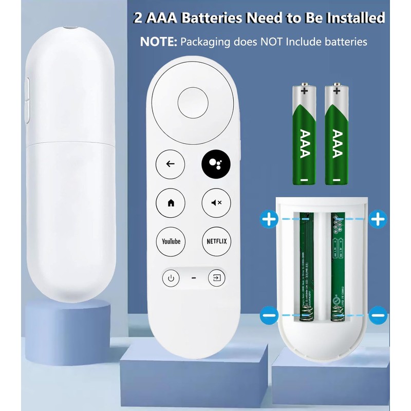New Voice Remote for Google Chromecast 4k Snow TV, G9N9N