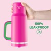 40 oz Tumbler with Handle and Straw: Stainless Steel Insulated