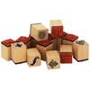 Rico Design Holzstempel-Set Ornamente & Blumen Natur