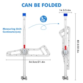 YJINGRUI Drywall Cutting Tool, Foldable Drywall Cutter, Fit 7/16" - Plasterboard, Hand Push Gypsum Board Cutter, Plasterboard Cutter with 10pcs Spare Blades, Unit: Centimeter