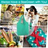BeeGreen Reusable-Grocery-Bags-Foldable-Machine-Washable-Reusable-Shopping-Bags-Bulk Colorful 10 Pack 50LBS Extra Large Folding Reusable