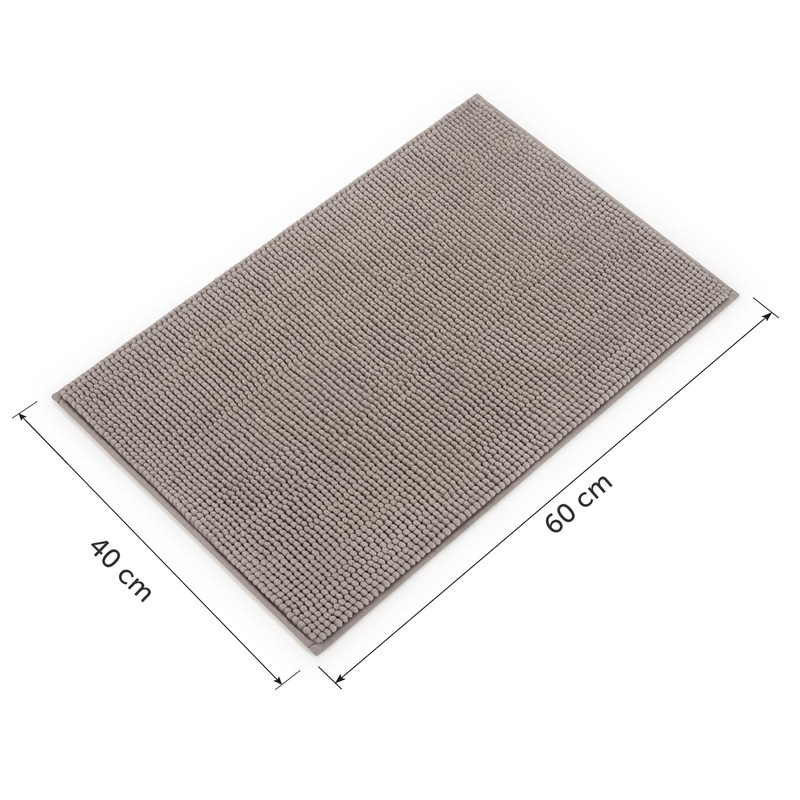 Blumtal Badematte 40x60 cm Chenille - Oeko-TEX zertifizierter Badteppich -