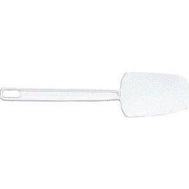Rubbermaid Commercial Products Scraper Spatula, 9.5-Inch, White, Spoon Shaped Food Scraper for Baking/Mixing/Cooking in Kitchens