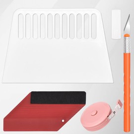 Aniboo Black Wallpaper & Installation Tool Bundle - Wallpaper Smoothing Tools for Black Contact Paper Peel and Stick Squeegee Smoother Paper Cutting