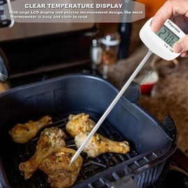 Meat Thermometers,Food Thermometer BBQ Cooking Thermometer with 5.51 in Long Probe LCD Digital Meat Thermometers High Accuracy Candy Thermometer Multipurpose Food Meat Thermometer for BBQ
